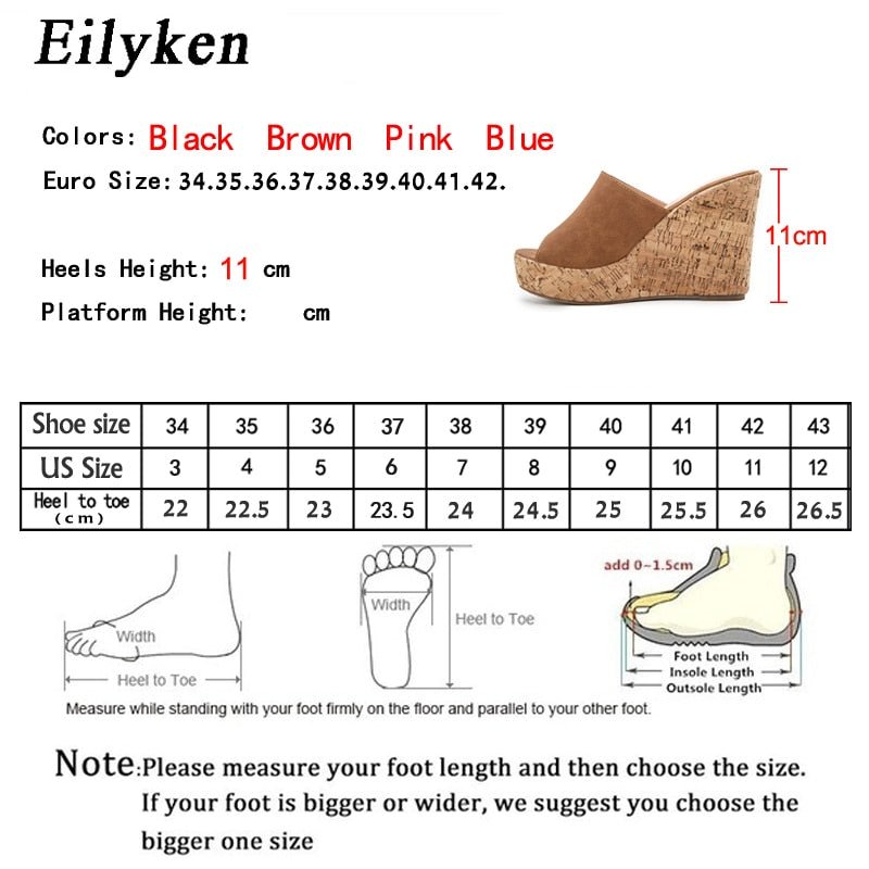 Eilyken - Casual Cozy Platform Wedges Heels Slippers Ladies Fashion Open Toe Roman Women Sandals Shoe Size 36-43 - KME means the very best