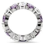 Load image into Gallery viewer, Enchanting Amethyst CZ Stainless Steel Ring: Timeless Sophistication for Effortless Glamour - Fast Shipping - KME means the very best
