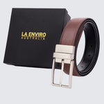 Load image into Gallery viewer, EZRA Reversible Belt | Classic Black &amp; Brown - KME means the very best
