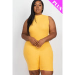 Load image into Gallery viewer, Fashion Freedom: Capella&#39;s Sleeveless Mock Neck Romper for Curves - KME means the very best
