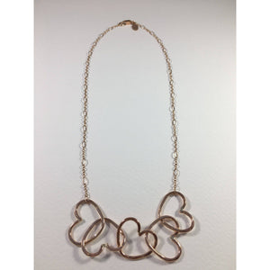 Five Hearts Linked Necklace - KME means the very best