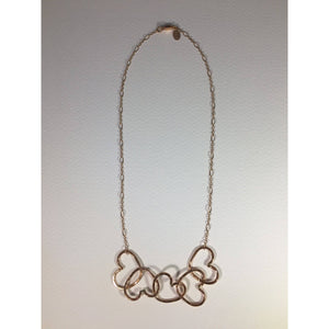 Five Hearts Linked Necklace - KME means the very best