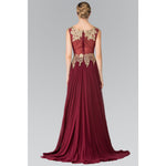 Load image into Gallery viewer, Flower Lace Chiffon Long Dress with Sheer Back GLGL2288 - KME means the very best
