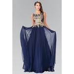 Load image into Gallery viewer, Flower Lace Chiffon Long Dress with Sheer Back GLGL2288 - KME means the very best
