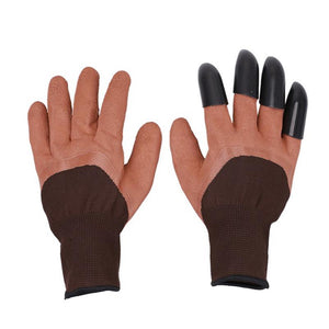 Garden Gloves With Claws ABS Plastic Garden Rubber Gloves Gardening Digging Planting Durable Waterproof Work Glove Outdoor - KME means the very best