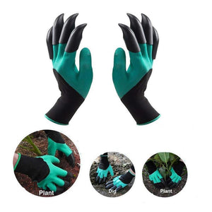 Garden Gloves With Claws ABS Plastic Garden Rubber Gloves Gardening Digging Planting Durable Waterproof Work Glove Outdoor - KME means the very best