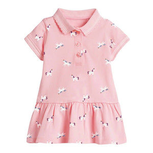 Girls’ Clothing: Collar Flip Cartoon Children’s Polo Dress - KME means the very best