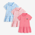 Load image into Gallery viewer, Girls’ Clothing: Collar Flip Cartoon Children’s Polo Dress - KME means the very best
