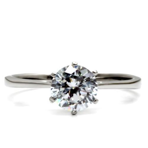 Gleaming Clear CZ Stainless Steel Ring: Effortless Sophistication in 7mm - Fast Shipping - KME means the very best