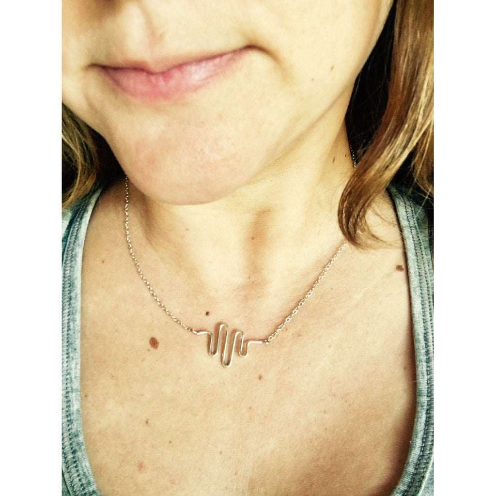 Handcrafted Heartbeat Necklace - Symbol of Love and Life | Adjustable Length | Sustainable Luxury by KME - KME means the very best