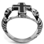 Load image into Gallery viewer, High polished Stainless Steel Ring with Epoxy in Jet - KME means the very best
