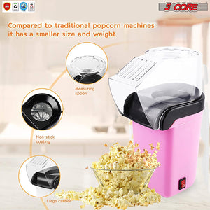 Hot Air Popcorn Maker Machine 1100W Electric Popcorn Popper Kernel Corn Maker BPA Free 5 Core - KME means the very best
