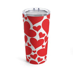 Load image into Gallery viewer, Insulated Tumbler - 20oz, Love Red Hearts, Travel Mug - KME means the very best
