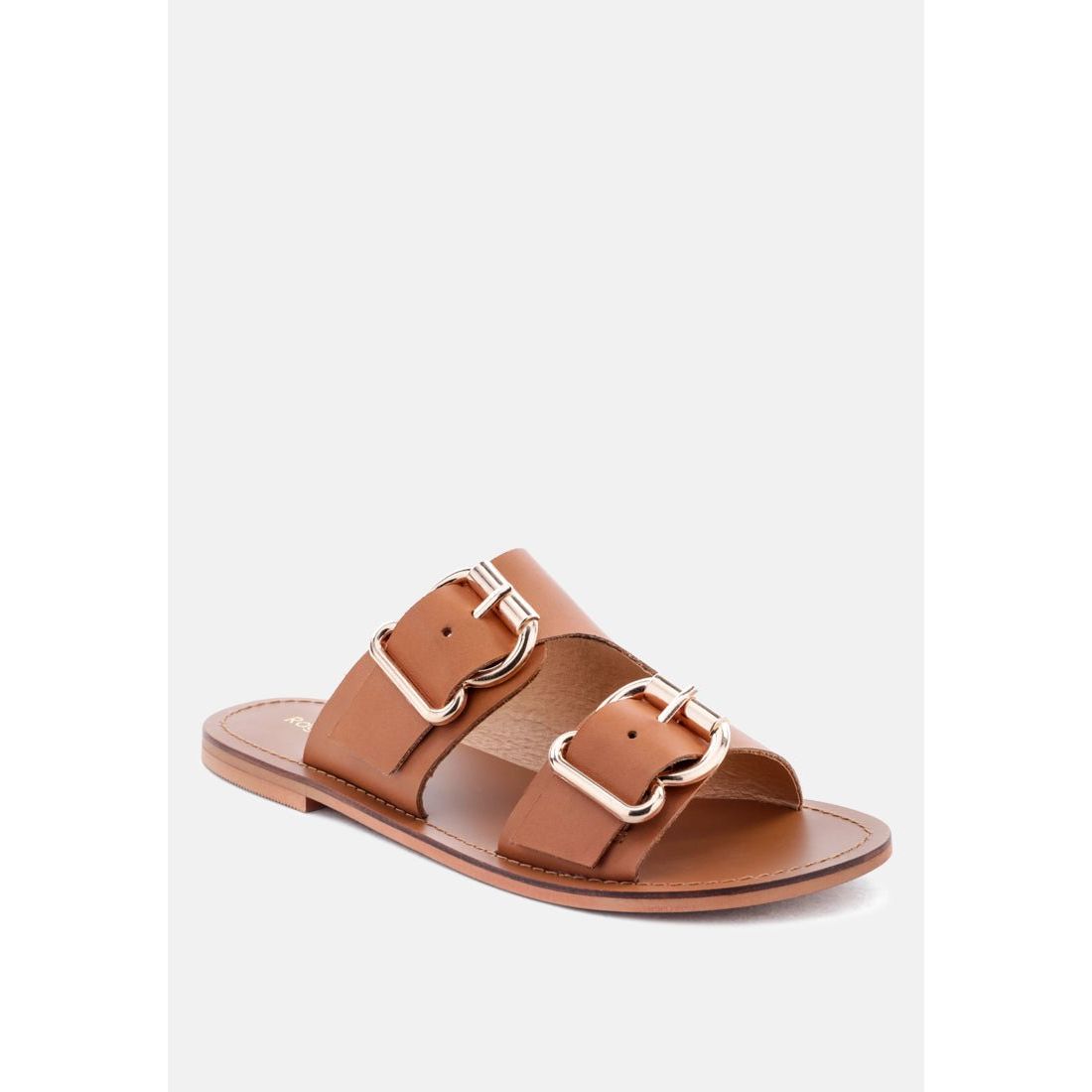 Kelly Flat Sandal With Buckle Straps For Women - KME means the very best