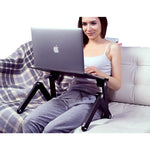 Load image into Gallery viewer, Laptop Stand with Mousepad Folding Laptop Desk-Black - KME means the very best
