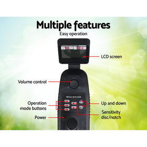 LCD Screen Metal Detector with Headphones - Black - KME means the very best