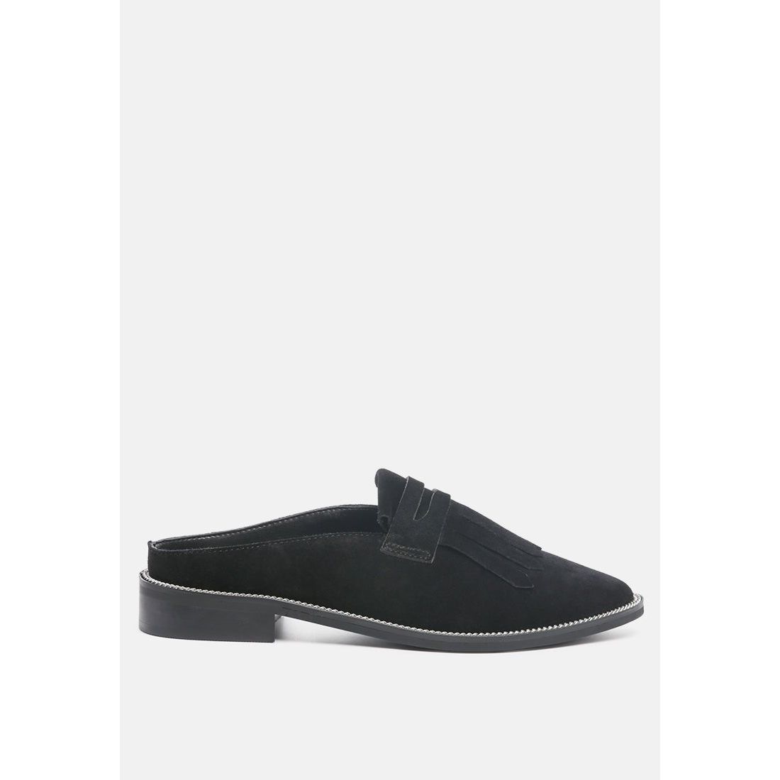 Lena Suede Walking Loafer Mules For Women - KME means the very best