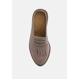 Lena Suede Walking Loafer Mules For Women - KME means the very best