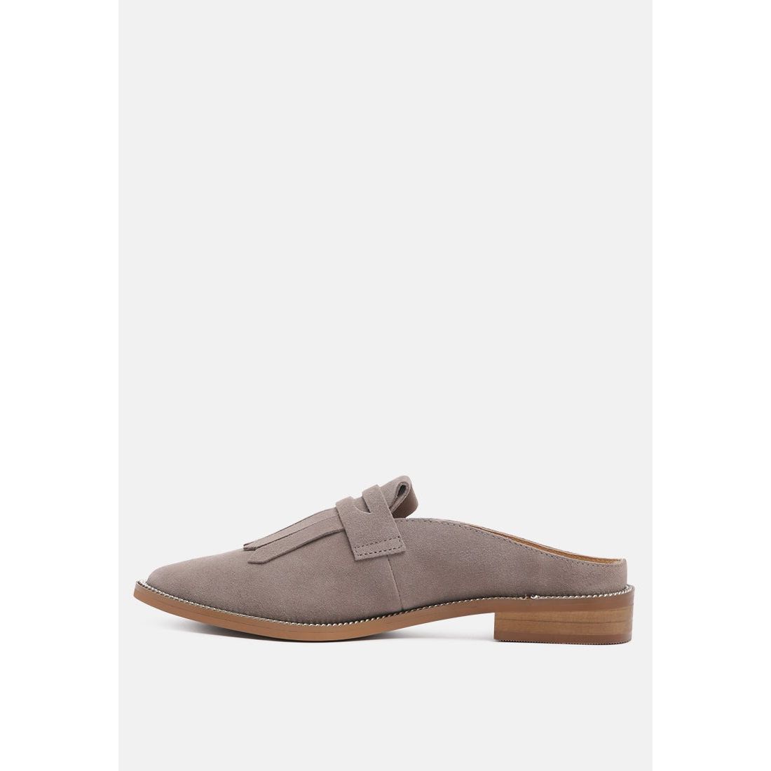 Lena Suede Walking Loafer Mules For Women - KME means the very best