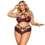 Load image into Gallery viewer, Lingerie Plus Size Lace Floral Femme Underwear - KME means the very best
