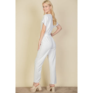 Loungewear Luxe: Capella's Relaxed Jumpsuit with Tie Waist - KME means the very best