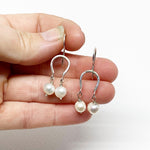 Load image into Gallery viewer, Lucky Horseshoe Pearl Drop Earrings - KME means the very best

