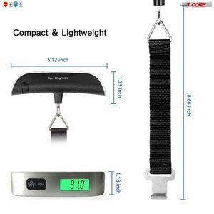 Luggage Scale Handheld Portable Electronic Digital Hanging Travel 110 lbs LSS-004 5Core - KME means the very best