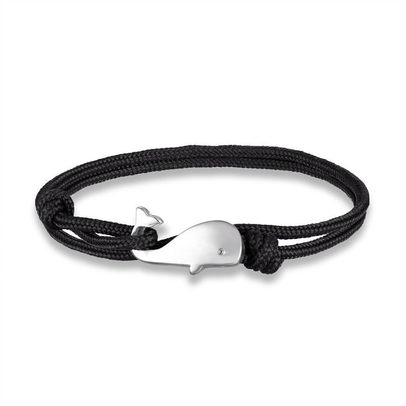 MKENDN Navy style Whale Tail Anchor Bracelet For Men & Women - KME means the very best