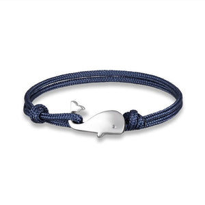 MKENDN Navy style Whale Tail Anchor Bracelet For Men & Women - KME means the very best