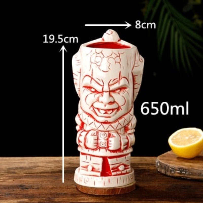 Mugs 450ml Ceramic Tiki Mug Creative Porcelain Beer Wine Mug Bar Unique Mugs - BARMAID BARWARE - KME means the very best