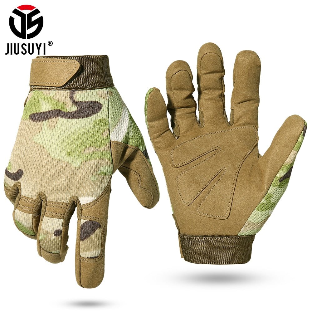 Multicam Tactical Gloves Antiskid Army Military Bicycle Airsoft Motorcycle Shoot Paintball Work Gear Camo Full Finger Men Women - KME means the very best
