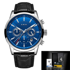 Multifunctional Men's Watches LIGE Luxury Casual Quartz Watch Men Sport Waterproof Clock Silver Watches Relogio Masculino - KME means the very best