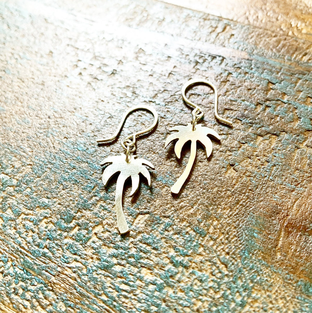 Nature-Inspired Palm Tree Charm Earrings | Handmade & Sustainable Jewelry by KME - KME means the very best