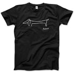 Load image into Gallery viewer, Pablo Picasso Dachshund Dog (Lump) Artwork T-Shirt - KME means the very best
