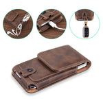 Load image into Gallery viewer, Phone Case Universal Leather For iPhone XS 11 Pro Max 6 7 8 Plus Waist Bag Magnetic Belt Clip Holster Cover for Redmi Note - KME means the very best
