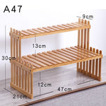 Load image into Gallery viewer, Plant Shelves Bamboo Flower Display Stand Plant Decorative Storage Shelf Living Room Organizer - KME means the very best
