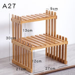 Load image into Gallery viewer, Plant Shelves Bamboo Flower Display Stand Plant Decorative Storage Shelf Living Room Organizer - KME means the very best
