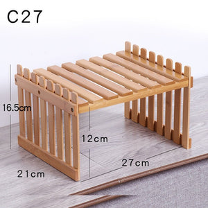 Plant Shelves Bamboo Flower Display Stand Plant Decorative Storage Shelf Living Room Organizer - KME means the very best