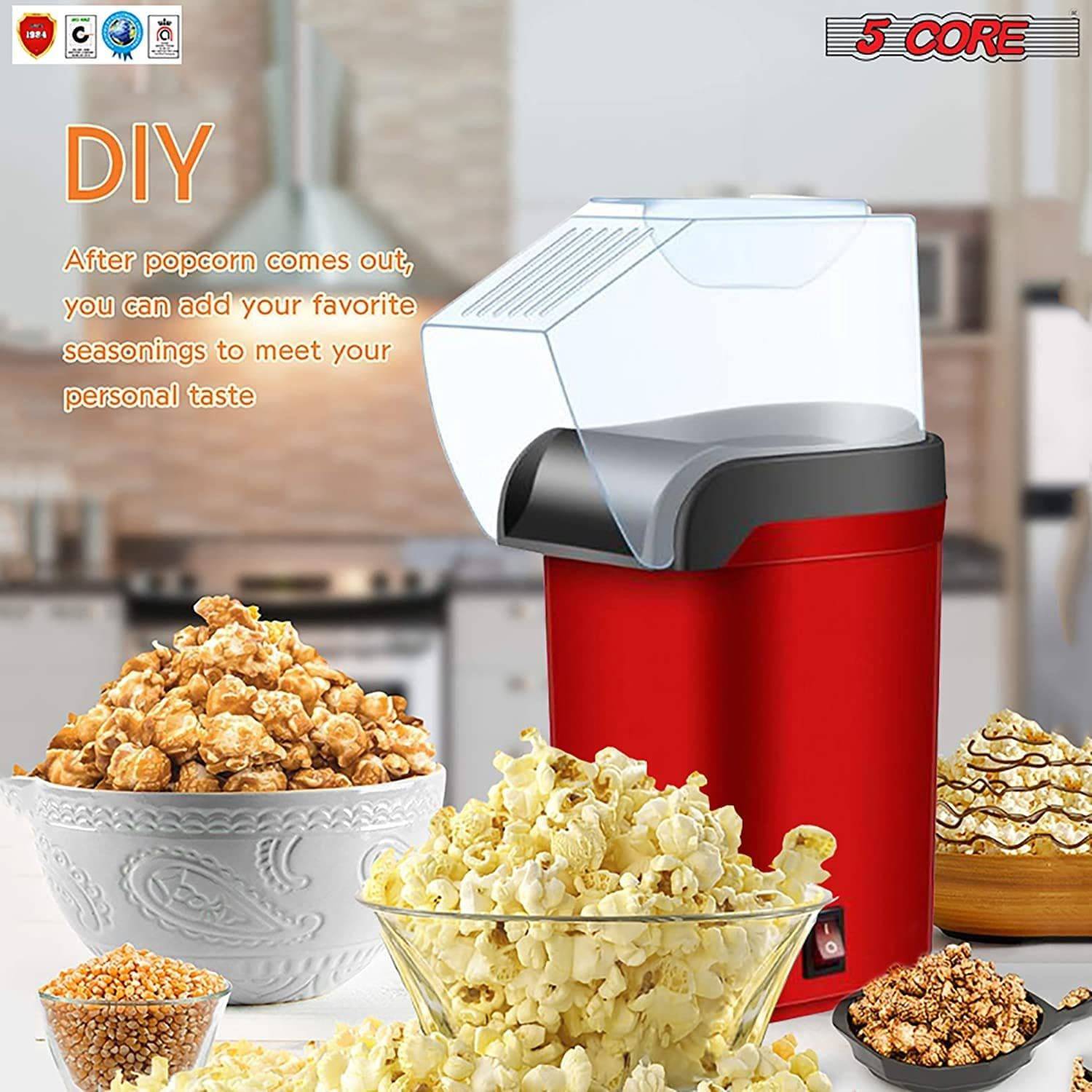 Popcorn Maker Machine Hot Air Electric Popper Kernel No Oil 5Core - KME means the very best