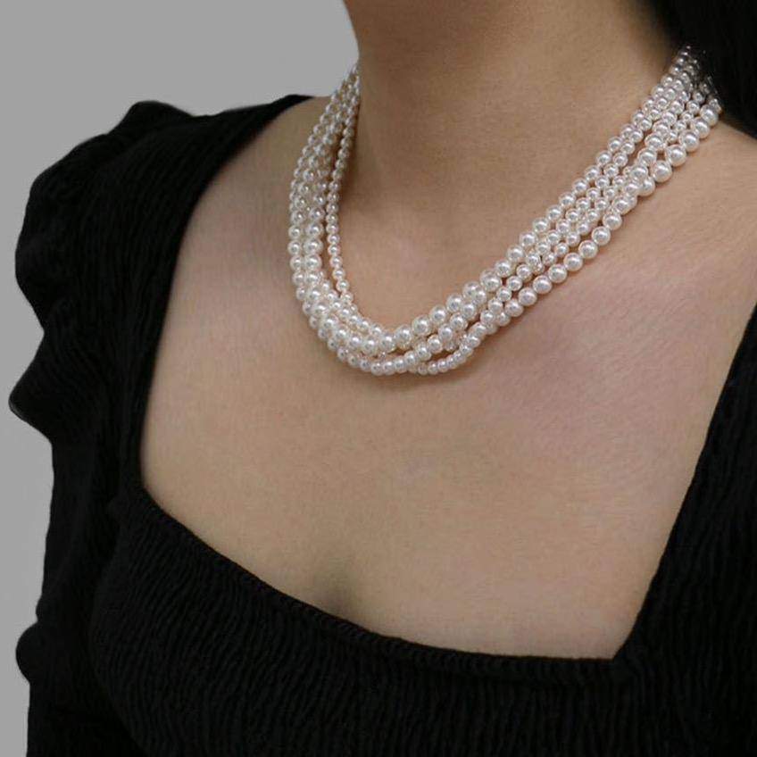 Sophisticated Bold White Pearl Necklace-kindababy-Fashion Necklaces,K-Drama Fashion,K-pop Fashion,Necklaces