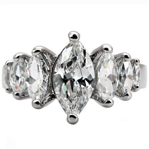 Radiant Clear CZ Stainless Steel Ring: Timeless Glamour for Everyday Elegance - Fast Shipping - KME means the very best