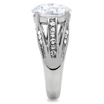 Load image into Gallery viewer, Radiant Clear CZ Stainless Steel Ring: Timeless Glamour in 12mm - Fast Shipping Included - KME means the very best
