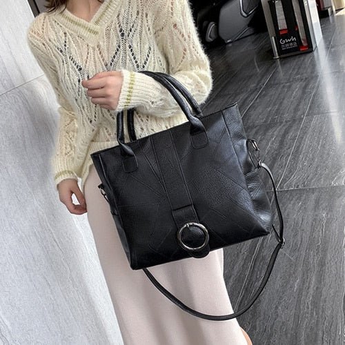 REPRCLA Large Capacity Handbag Fashion Women Shoulder Bag Tote Soft PU Leather Crossbody Bag - KME means the very best
