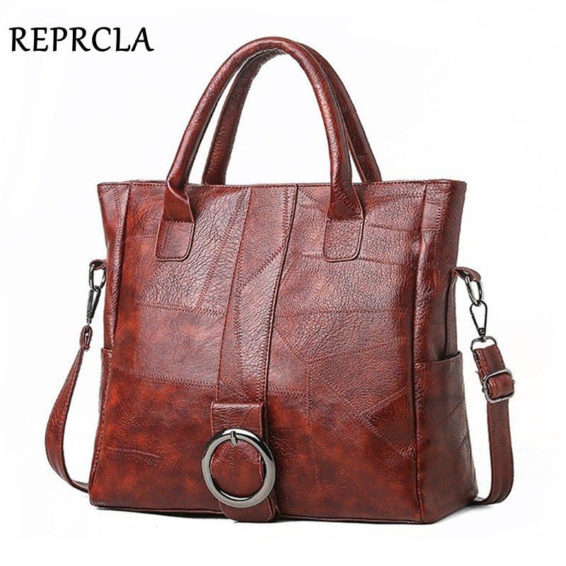 REPRCLA Large Capacity Handbag Fashion Women Shoulder Bag Tote Soft PU Leather Crossbody Bag - KME means the very best