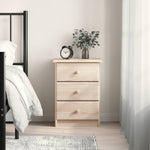 Load image into Gallery viewer, Rustic Solid Pine Wood Bedside Cabinet with 3 Drawers - Stylish &amp; Durable Storage Solution - KME means the very best
