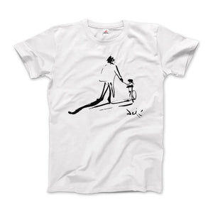 Salvador Dali Sketch, Childhood With Father Riding a Bike 1971 T-Shirt - KME means the very best