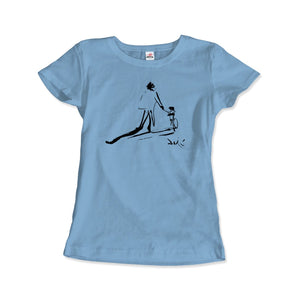 Salvador Dali Sketch, Childhood With Father Riding a Bike 1971 T-Shirt - KME means the very best