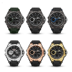 SANDA Luxury Brand Watch Men Military Outdoor Sports Waterproof Watches Dual Display Quartz LED Digital Clock Relogio Masculino - KME means the very best