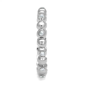 Shimmering Clear CZ High Polished Stainless Steel Ring: Effortless Elegance - Fast Shipping - KME means the very best