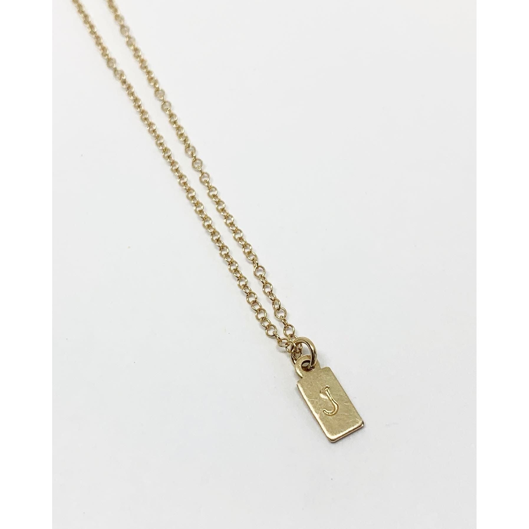 Signature Elegance: Personalized Initial Tag Necklace for Timeless Sophistication - KME means the very best